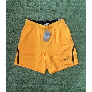 Nike Dri-FIT Advantage 7" Tennis Pickleball Shorts Yellow Mens Medium FD5334-845